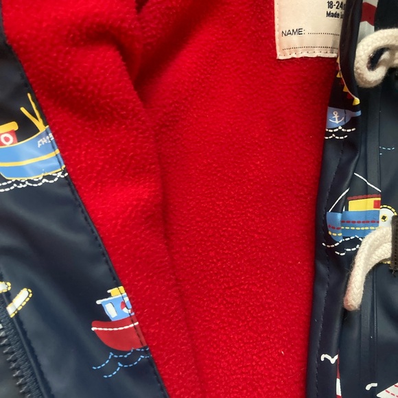 JoJo Maman Bebe Lined Toggle Raincoat 18-24 months. - Picture 6 of 11